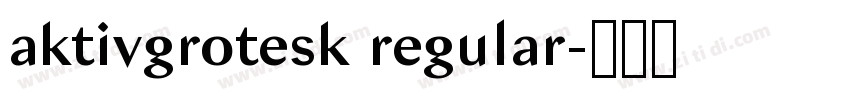 aktivgrotesk regular字体转换